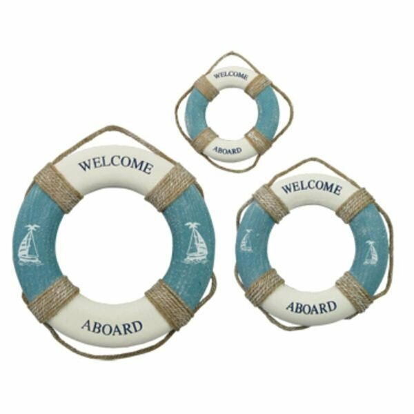 Youngs Foam & Rope Life Preserver Wall Hanger Set - 3 Piece 19869